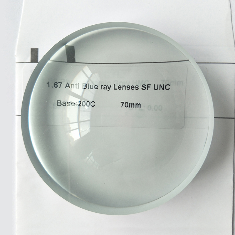 1.67 আধা-সমাপ্ত নীল ব্লক একক দৃষ্টি লেন্স