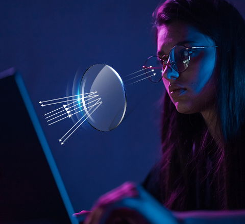 নীল ব্লক লেন্স